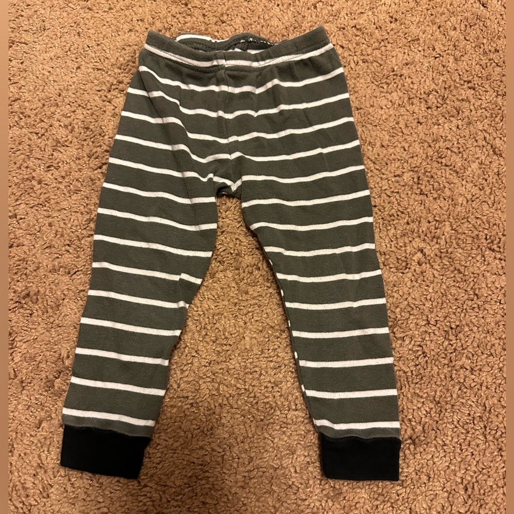 Carters Striped Gray and White Baby Pants